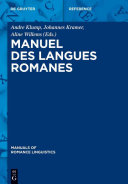 Copertina  Manuel des langues romanes