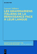 Cuviertine Les grammairiens italiens face à leur langue (15e-16e s.)