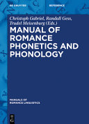 Copertina  Manual of Romance Phonetics and Phonology