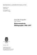 Cuviertine Rätoromanische bibliographie, 1985-1997 