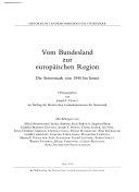 Cuviertine Vom Bundesland zur europaischen Region : die Steiermark von 1945 bis heute