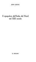 Copertina  Il \\popolo\\ dell'Italia del Nord nel 13. secolo