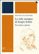 Cuviertine Lo stile europeo di Sergio Solmi : tra critica e poesia
