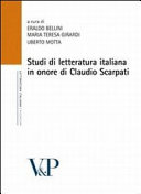 Cuviertine Studi di letteratura italiana in onore di Claudio Scarpati