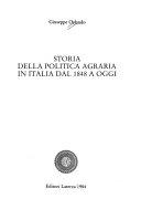Cuviertine Storia della politica agraria in Italia dal 1848 a oggi