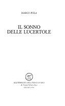 Copertina  Il sonno delle lucertole
