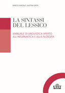 Cuviertine Sintassi del lessico : manuale di linguistica aperto all'informatica e alla filosofia