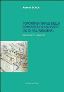 Copertina  Toponimia orale della comunità di Carisolo (Alta Val Rendena) : materiali e analisi