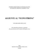 Copertina  Aggiunte al Nuovo Pirona : vocabolario friulano : zona della Bassa Friulana occidentale : Driolassa frazione del Comune di Rivignano Teor