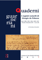 Copertina  I registri notarili di Giorgio da Paluzza : anni 1388, 1383, 1384, 1389, 1391 (Fondo Fontanini LXV Cod. 38)