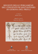 Copertina  Regesti delle pergamene del Convento di Sant'Antonio di Gemona del Friuli